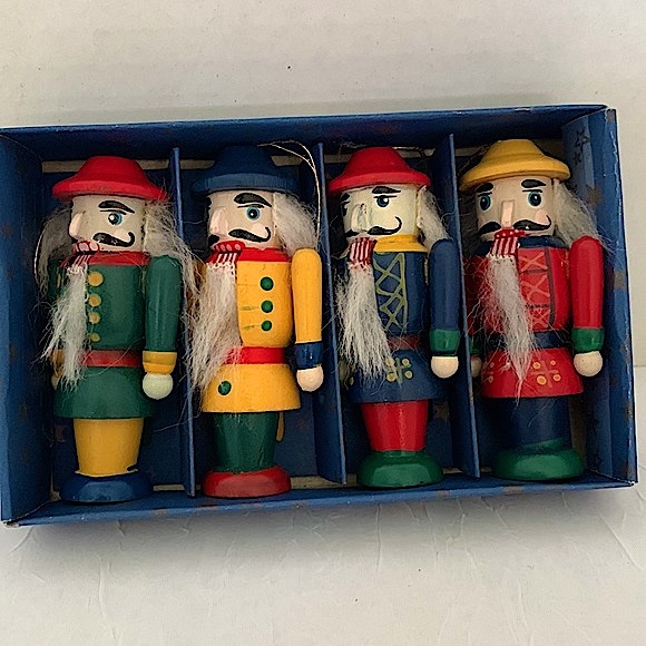 Holiday Vintage Nutcracker Ornaments Set Of 4 35 Inches Each Poshmark